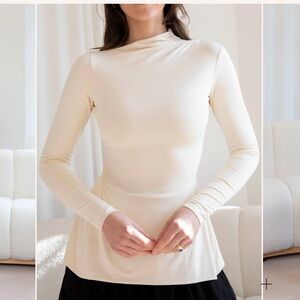 AYM Cream Long Sleeve Top